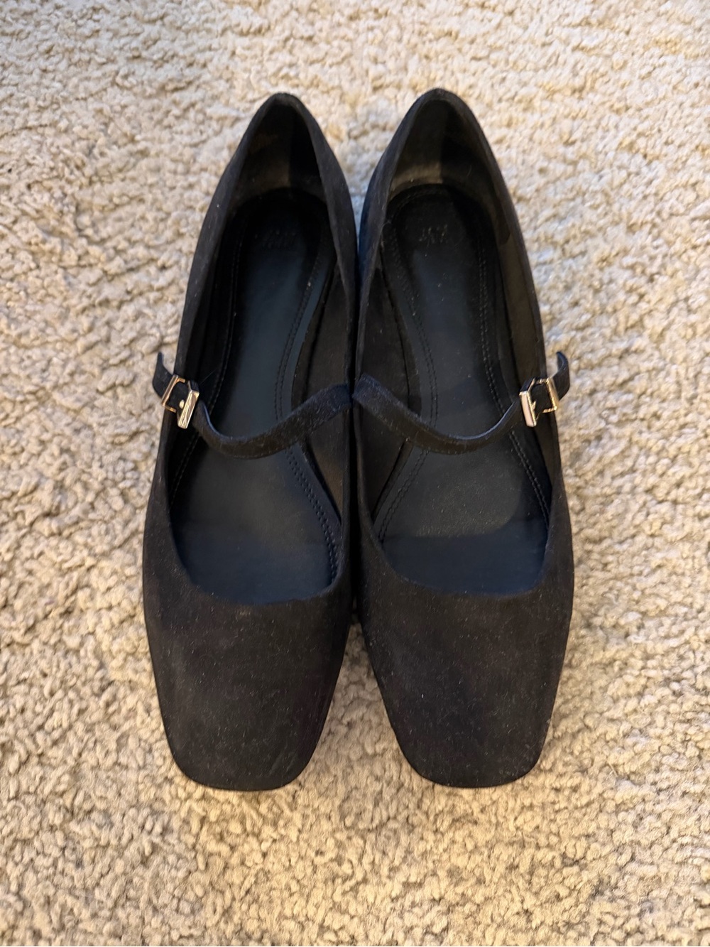 Like NEW H&M Classic Black Mary Jane Flats - Suede Look